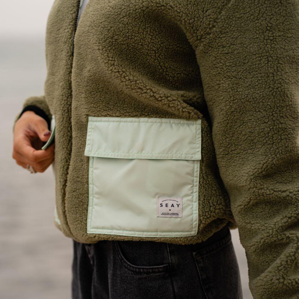 Seay / Giacca Teddy Verde Menta In Vendita