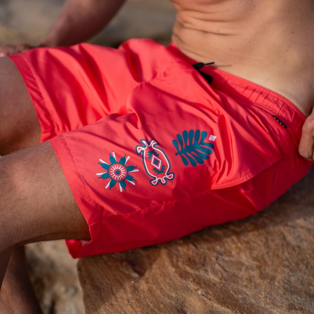 Seay / Costume da Bagno Medio Rosso Symbols Liquidazione