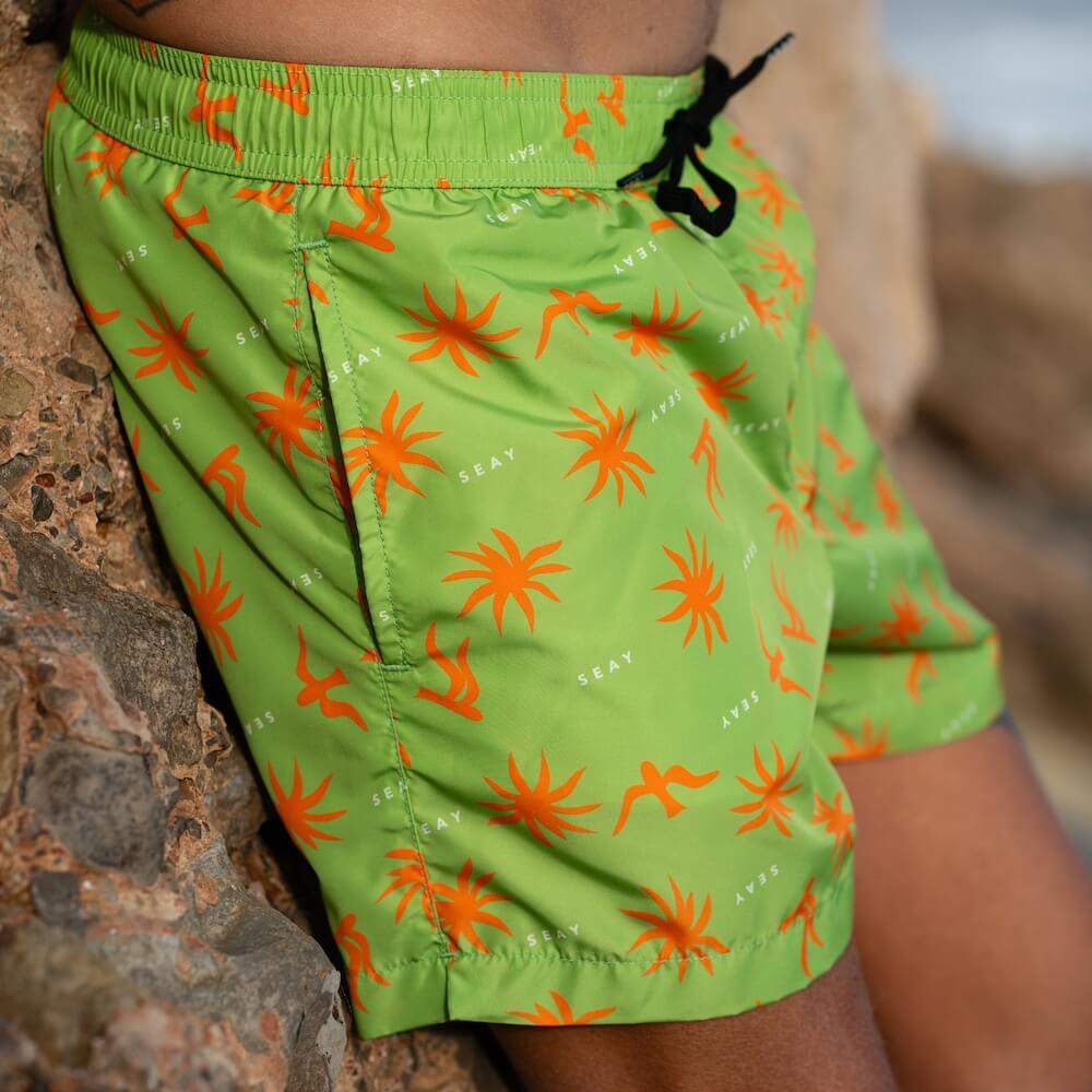 Seay / Costume da Bagno Corto Verde Symbols Negozi Online