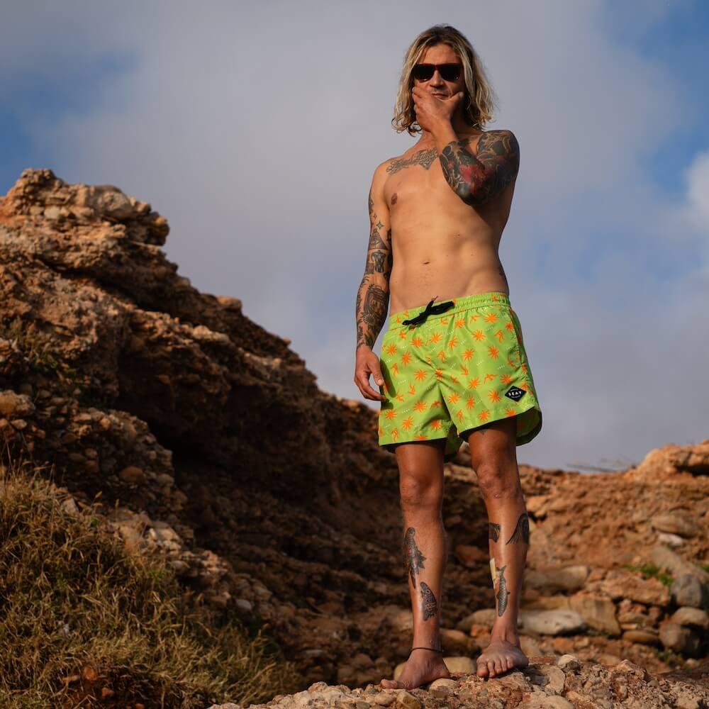 Seay / Costume da Bagno Corto Verde Symbols Negozi Online