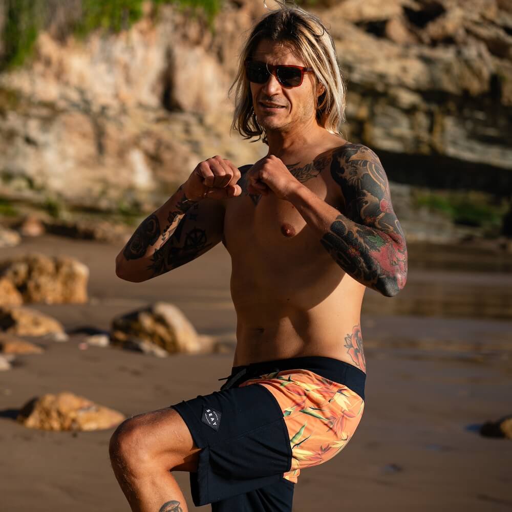Seay / Boardshort Nero Arancione Bird of Paradise Promozione Limitata