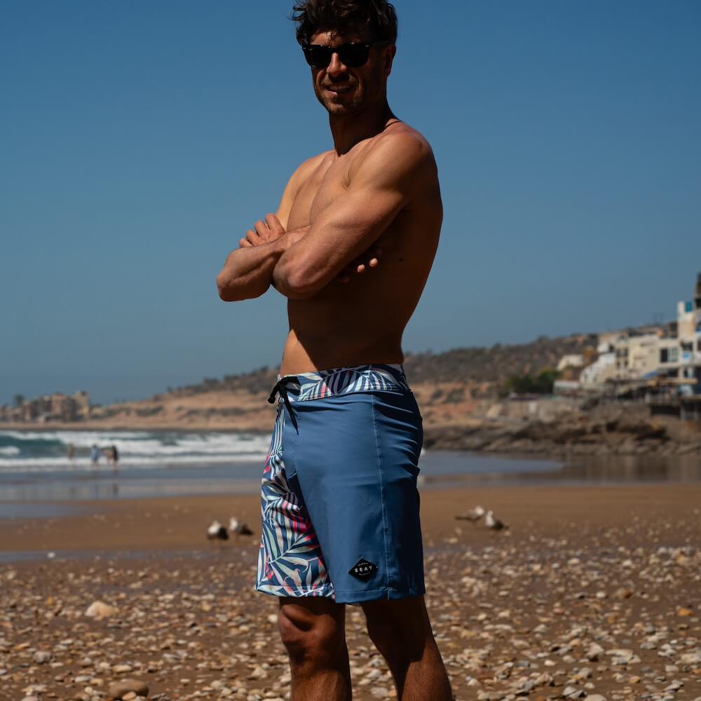 Seay / Boardshort Blu Bamboo Fino Al -60%