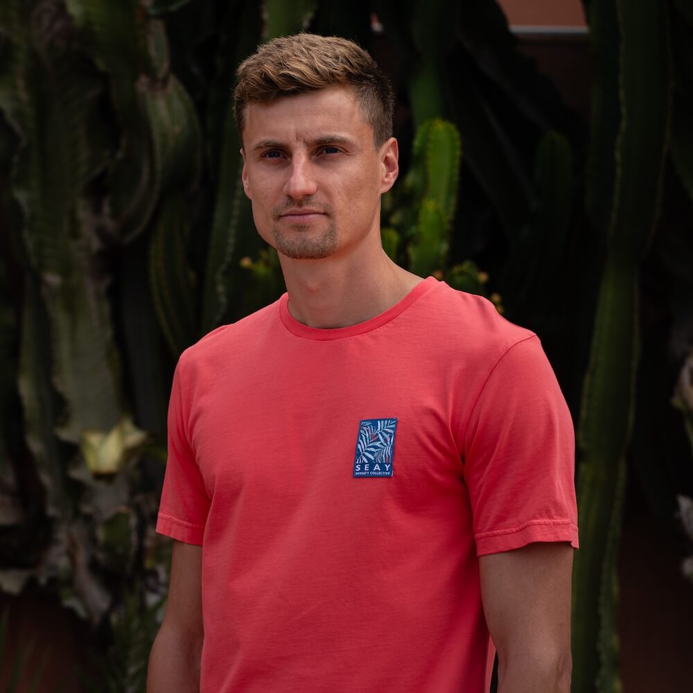 Seay / T-Shirt Rossa Bamboo Vendita Economica