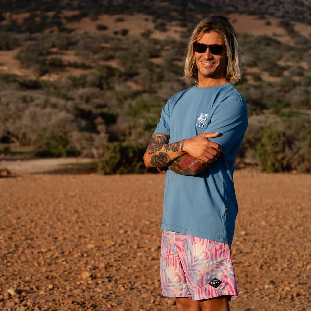 Seay / T-Shirt Blu Bamboo Saldi Di Fabbrica