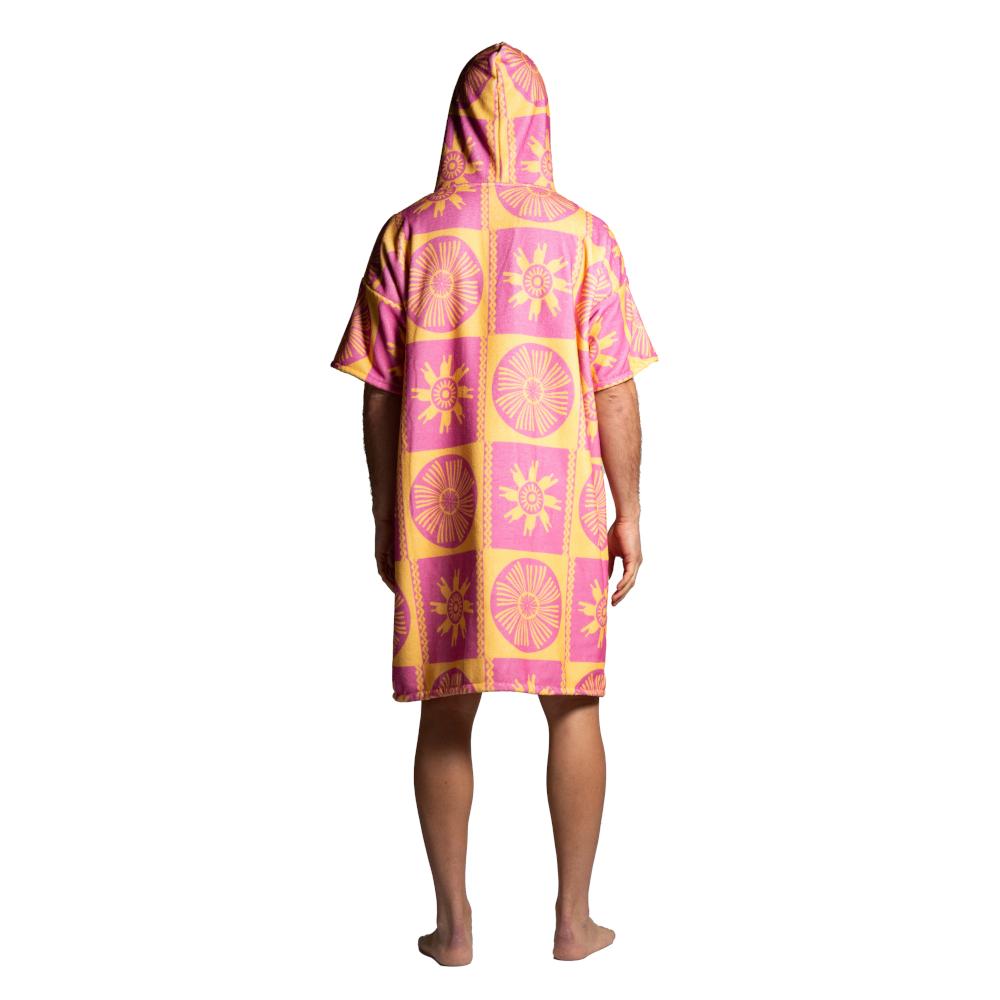 Seay / After Session Poncho Rosa Giallo Symbols Negozio