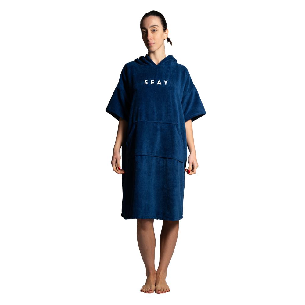 Seay / After Session Poncho Blu In Saldo