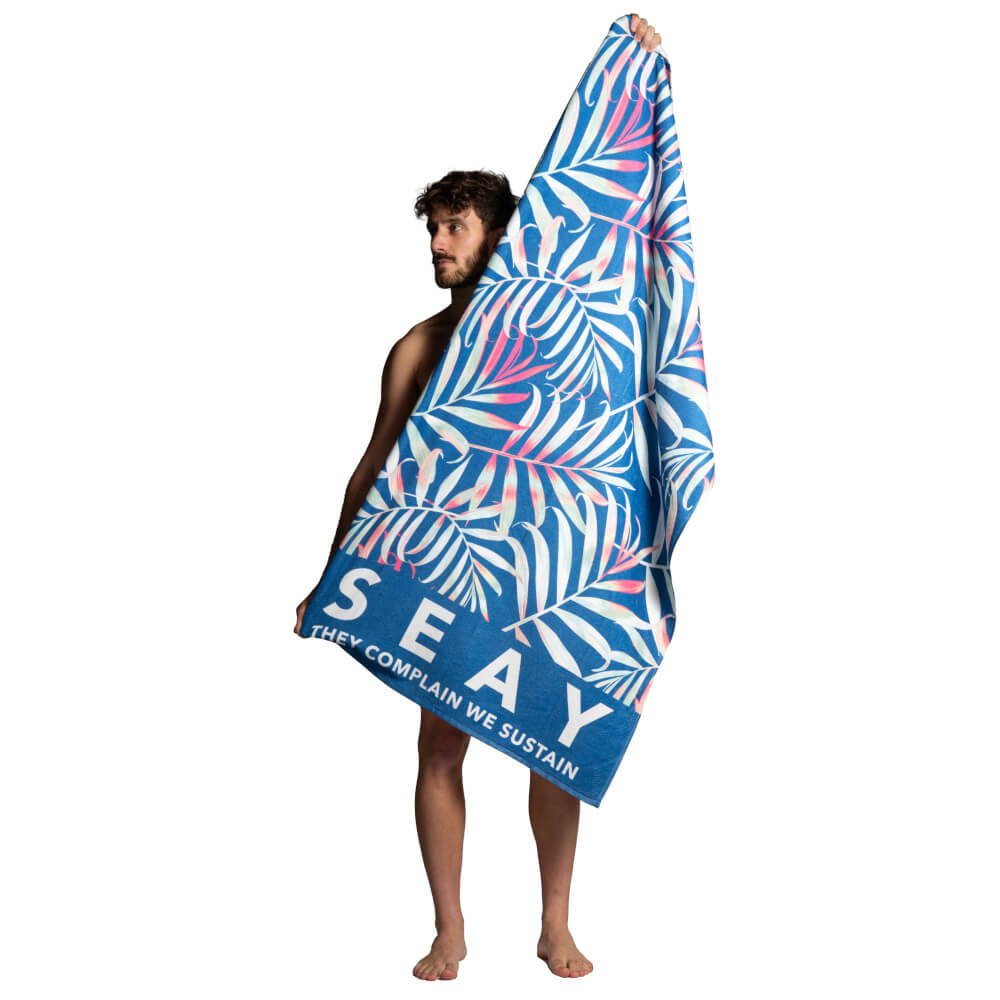 Seay / Telo Mare Blu Bamboo Nuova