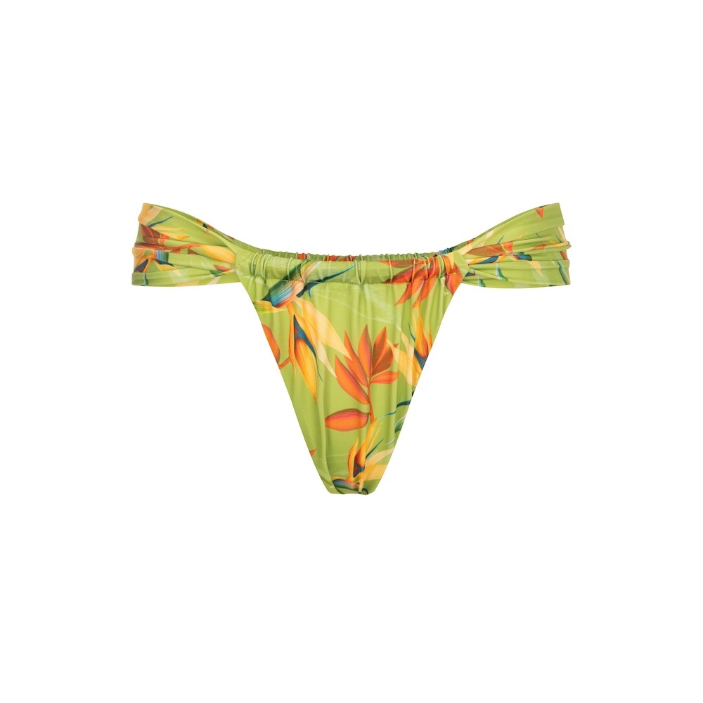 Seay / Slip Bikini Brasiliano con Laccetti Verde Bird of Paradise Fino Al -60%