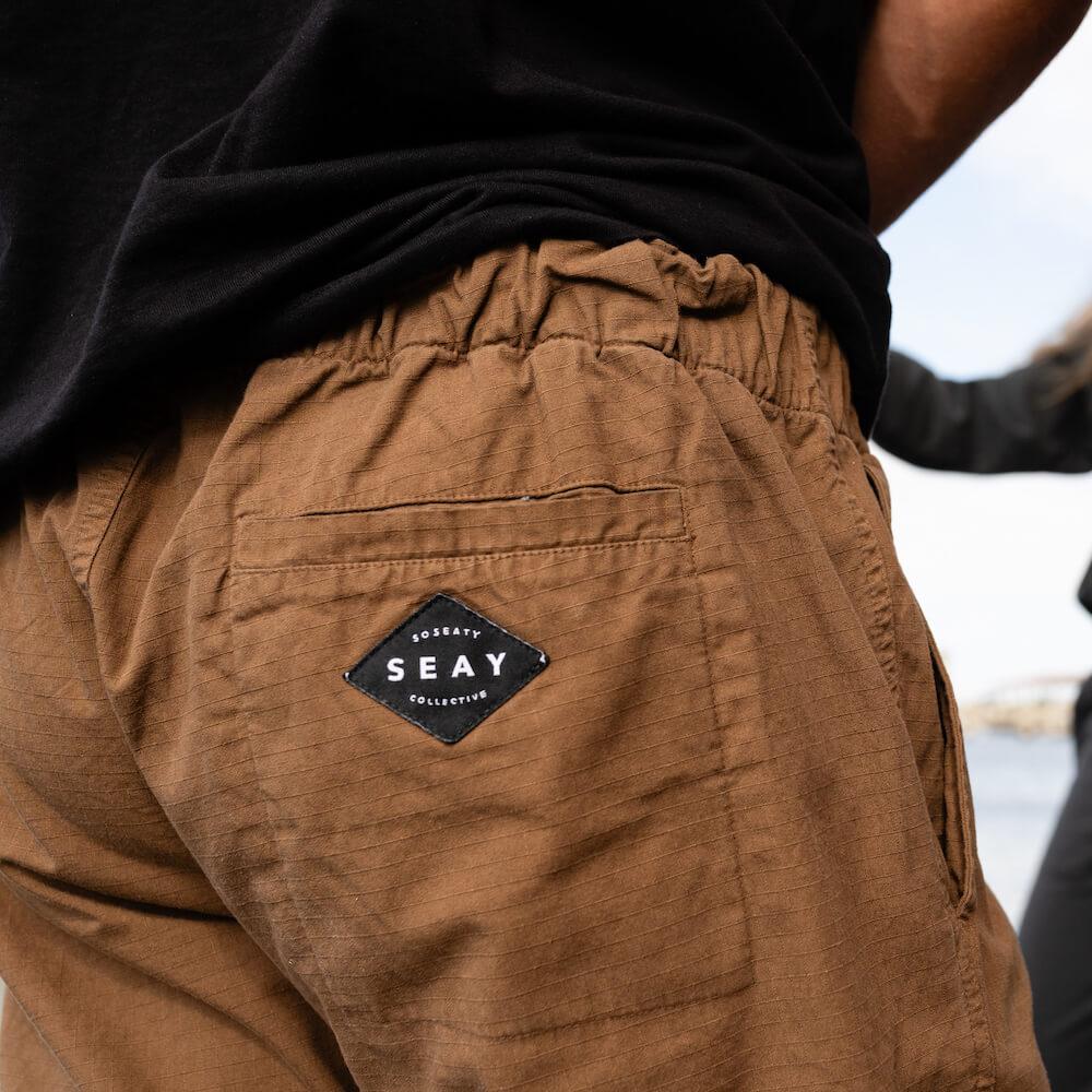 Seay / Pantalone Lungo Cargo Marrone Byron Vendita Economica