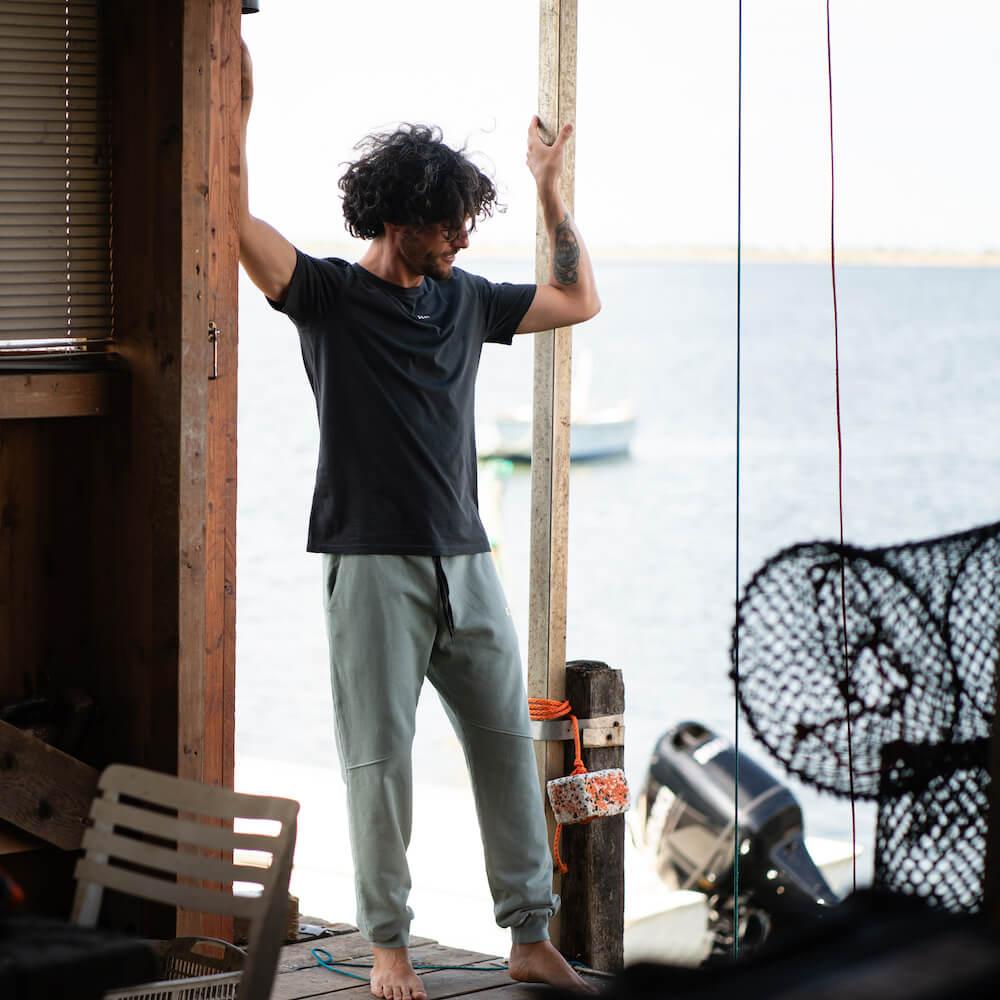 Seay / Pantalone Lungo in Felpa Verde Reyes I Più Venduti