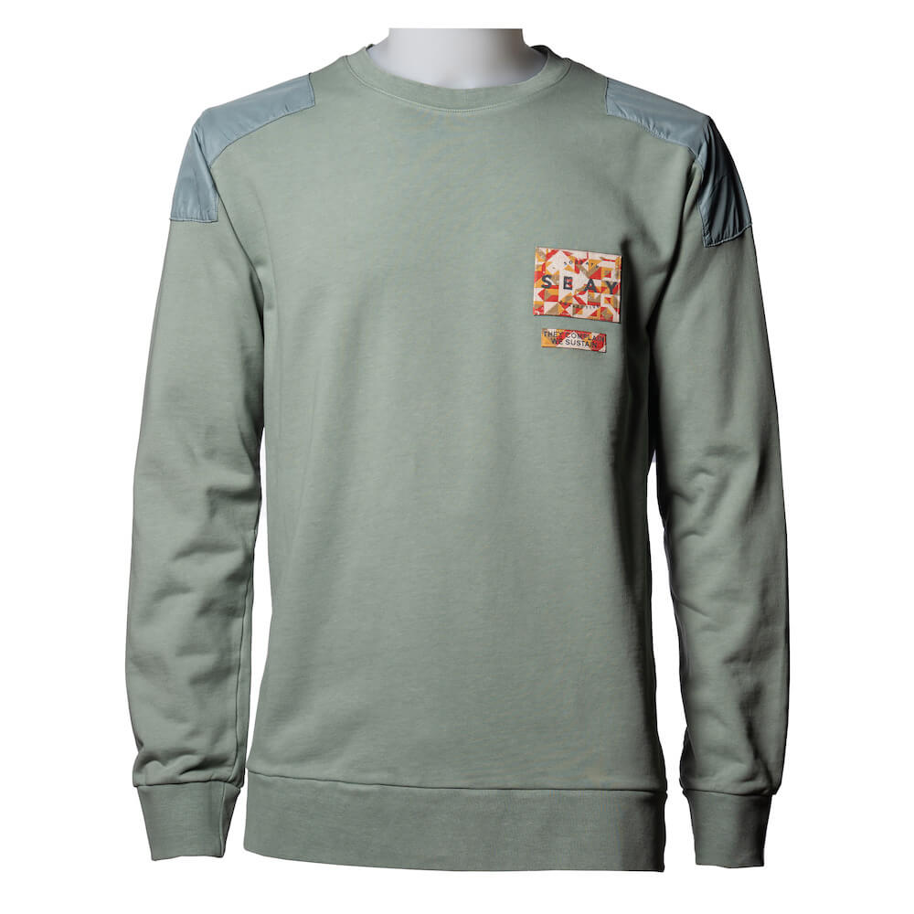 Seay / Felpa Girocollo Verde Huntington In Saldo