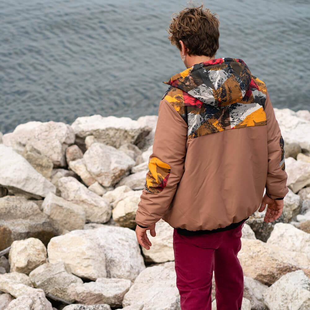 Seay / Giacca Imbottita Marrone Snapper In Linea