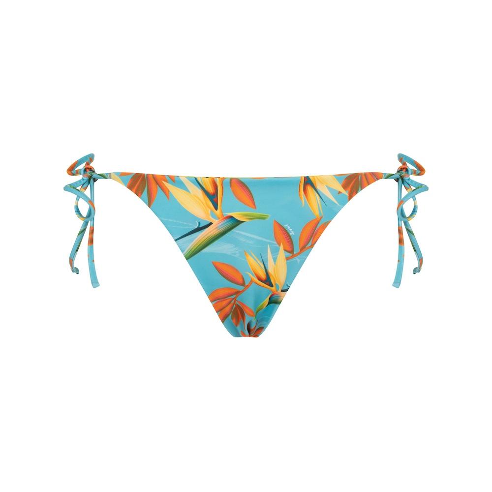 Seay / Slip Bikini Reversibile con Laccetti Azzurro Verde Bird of Paradise Spedizione Gratuita