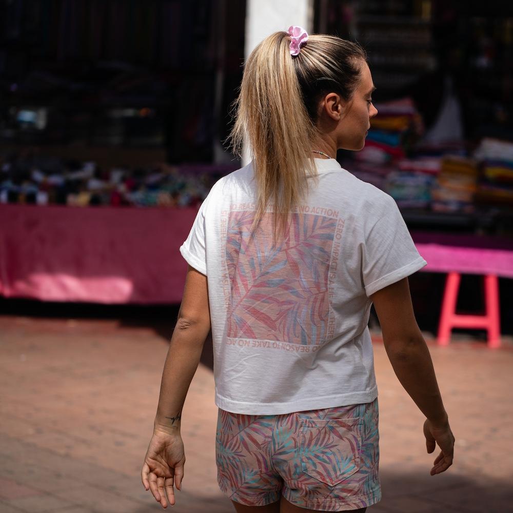 Seay / Crop T-Shirt Bianca Bamboo Fino Al -60%