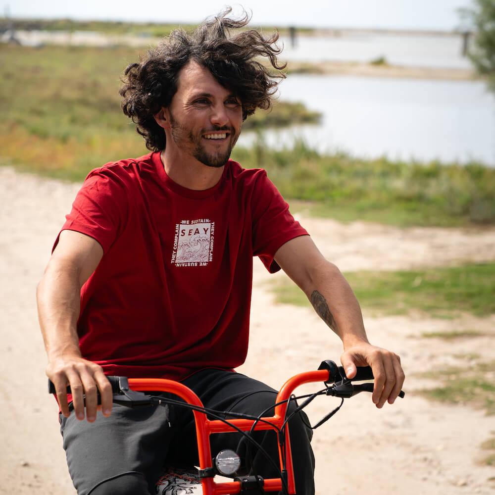 Seay / T-Shirt Rossa Ikaika Sconto