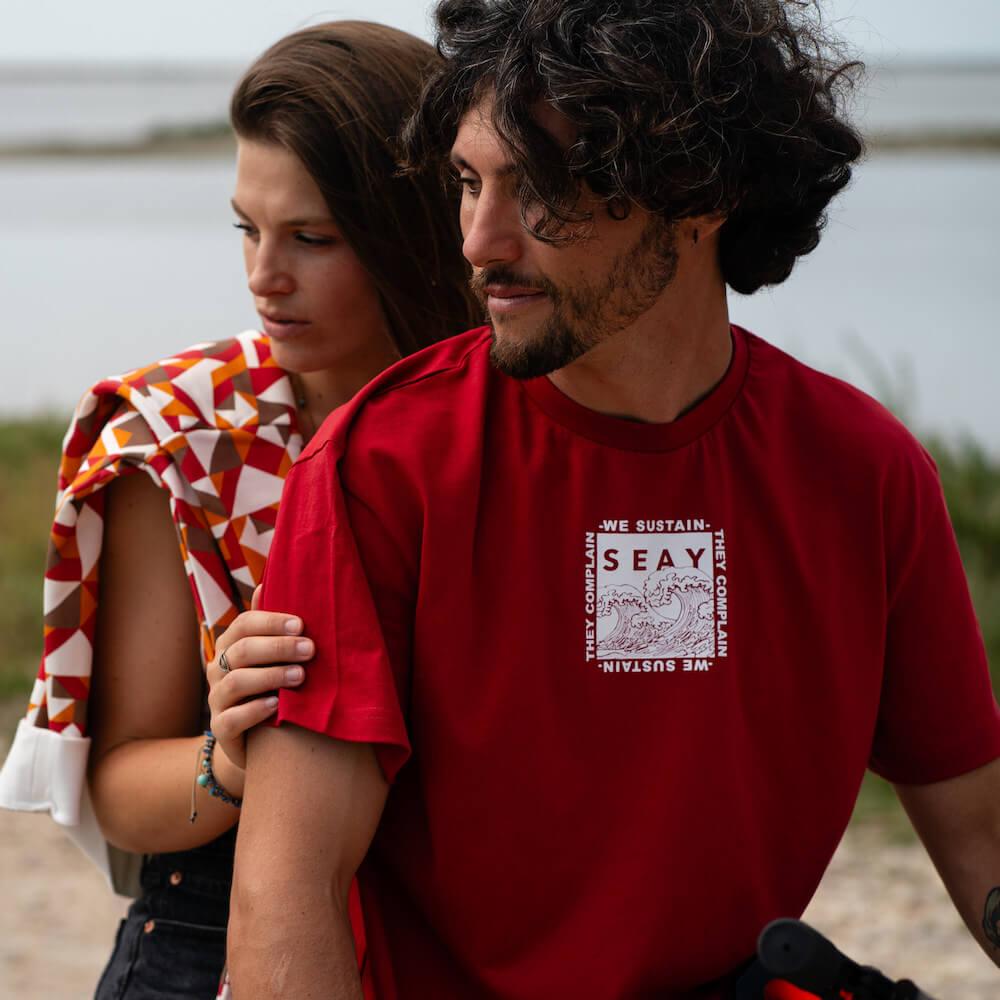 Seay / T-Shirt Rossa Ikaika Sconto