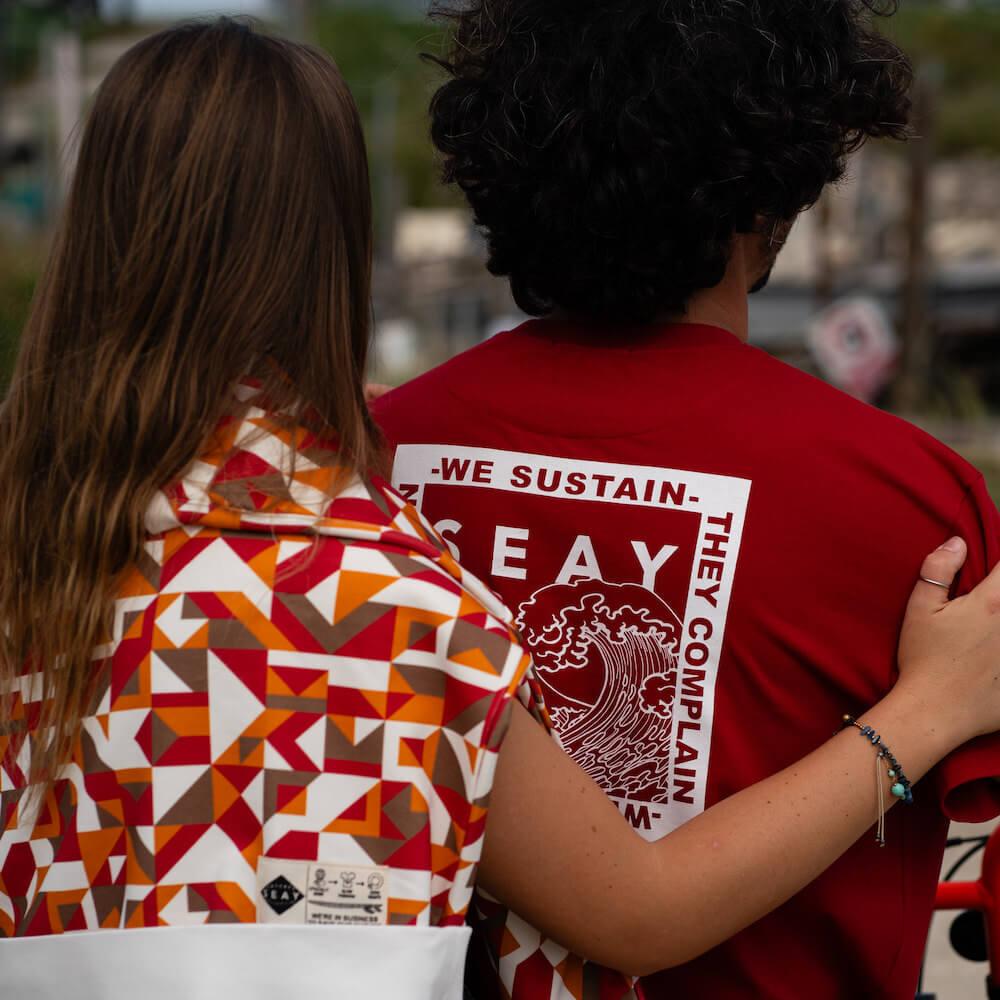 Seay / T-Shirt Rossa Ikaika Sconto