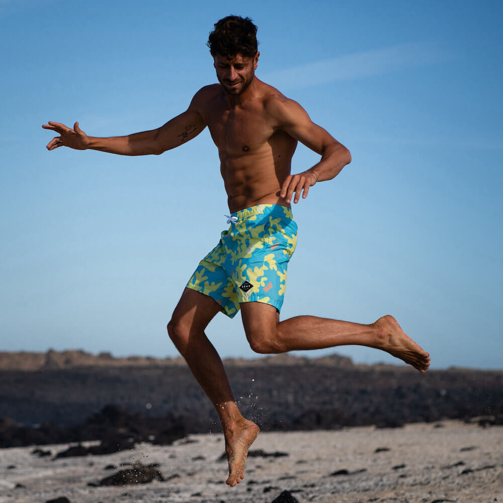 Seay / Swim Boxer Medio Giallo Blu Corallo Italy