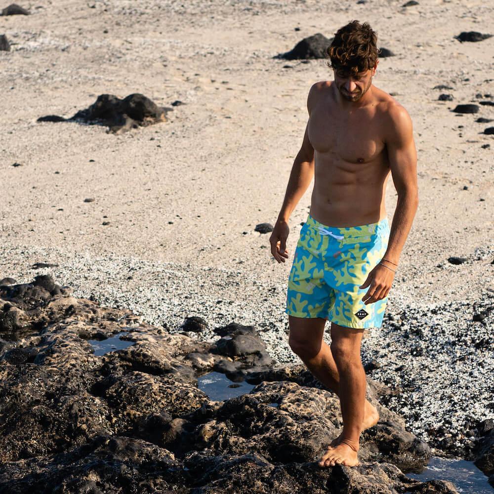 Seay / Swim Boxer Medio Giallo Blu Corallo Italy