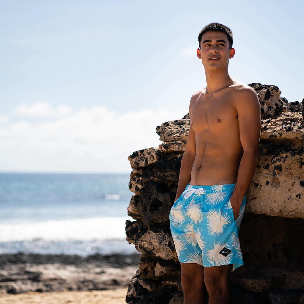 Seay / Swim Boxer Medio Azzurro Soffioni Italia