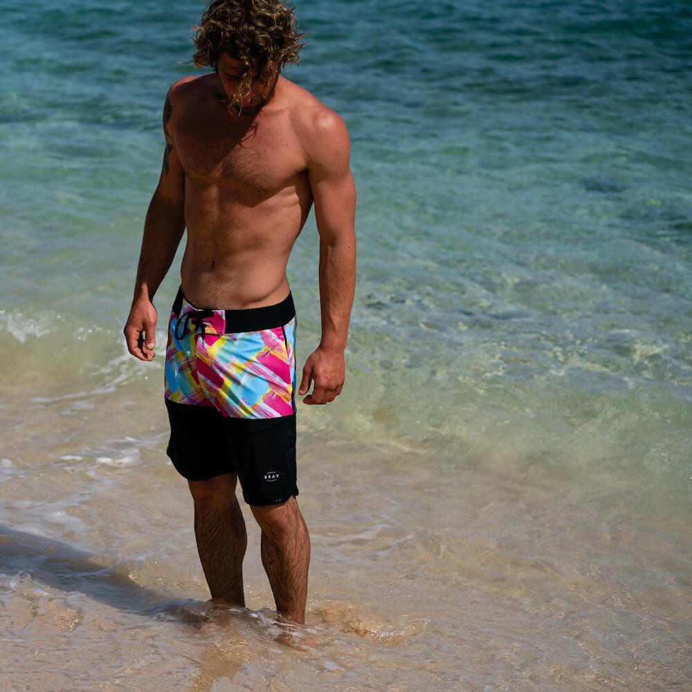 Seay / Boardshort Fucsia & Blu Alapai Spedizione Gratuita