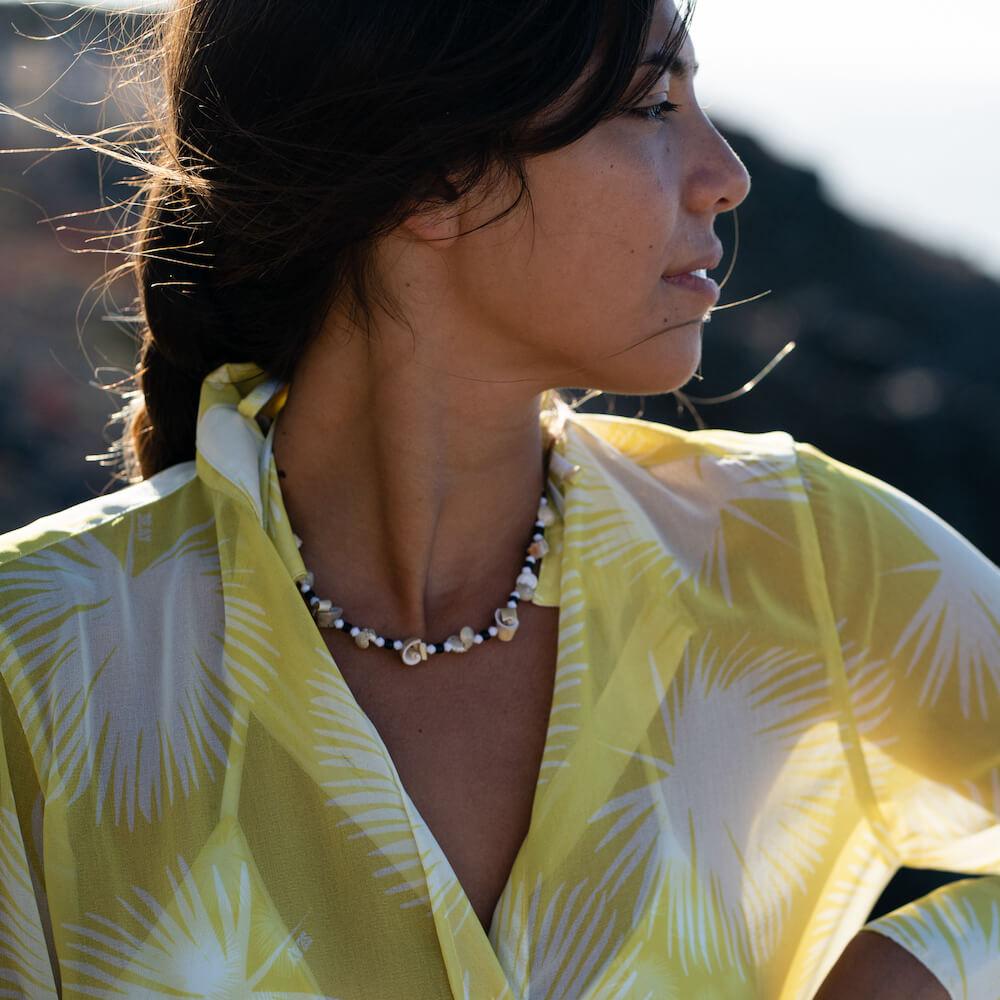 Seay / Maxi Camicia Gialla Soffioni Prezzo basso