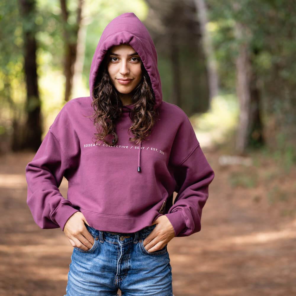 Seay Felpa Yoga con Cappuccio Grape Pomace ACQUISTA ORA