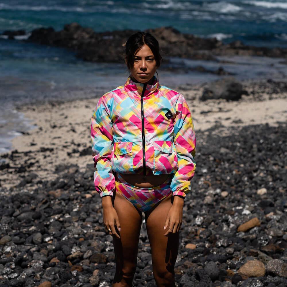 Seay / Windbreaker Fucsia Blu Bali Prezzo Ridotto