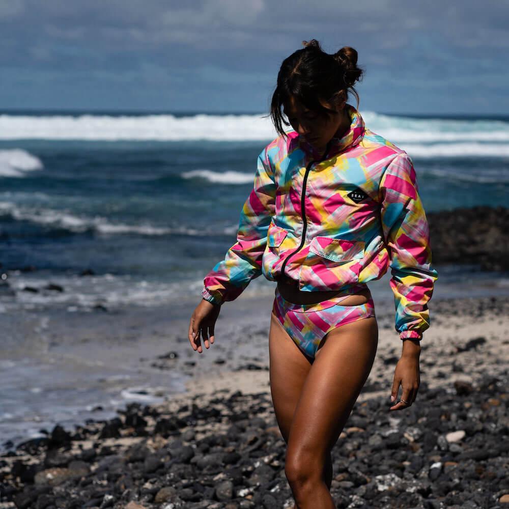 Seay / Windbreaker Fucsia Blu Bali Prezzo Ridotto