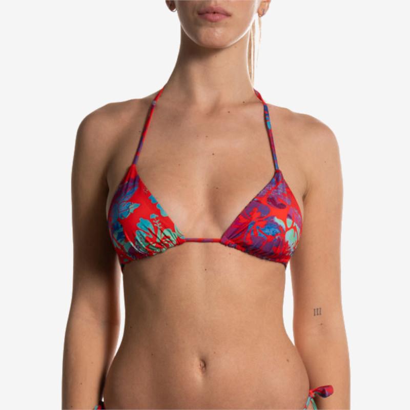 Seay Triangolo Reversibile Red Flower Orange Tiger Convenienza