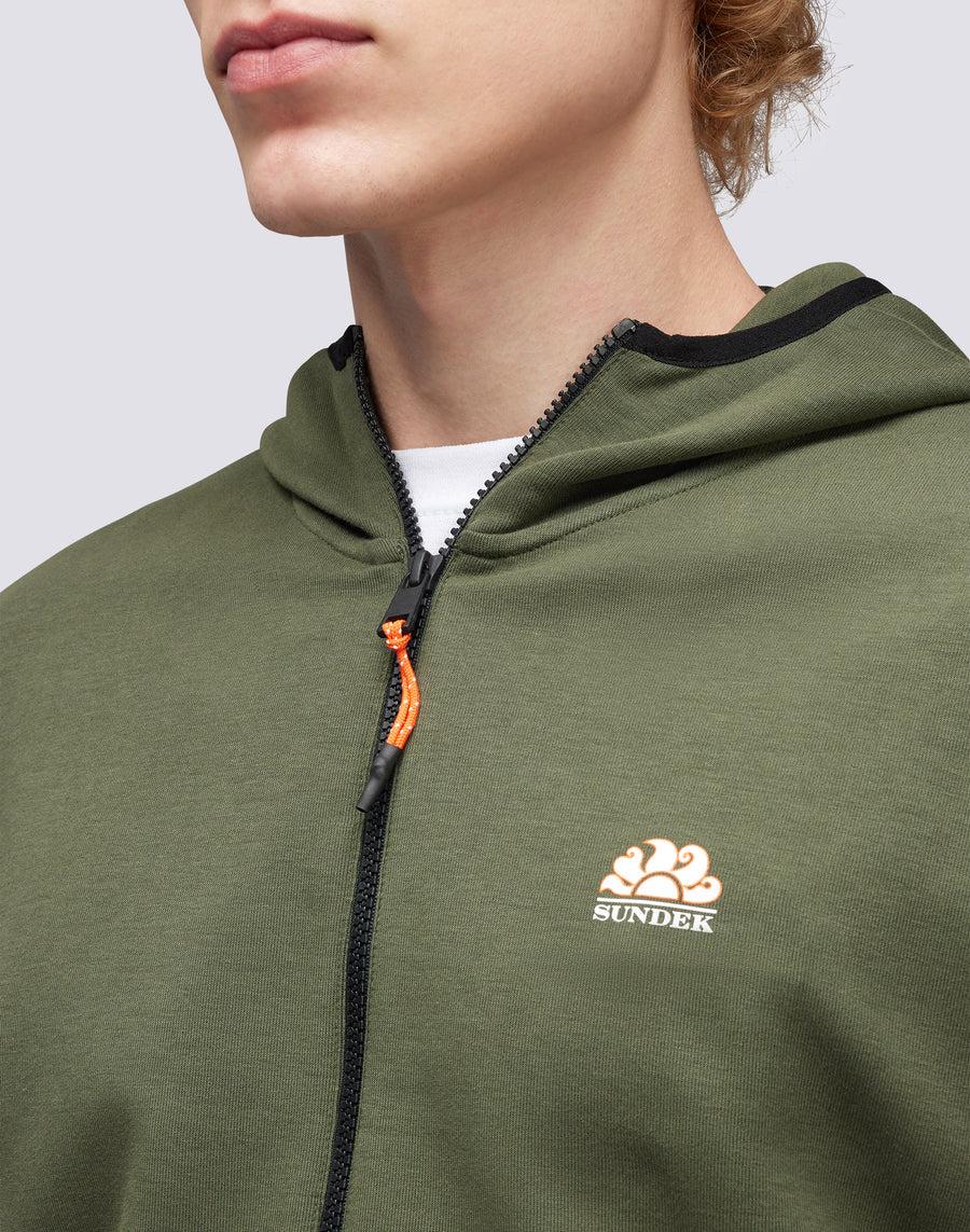 Sundek felpa full zip con cappuccio M411JHIL400-30201 In Saldo