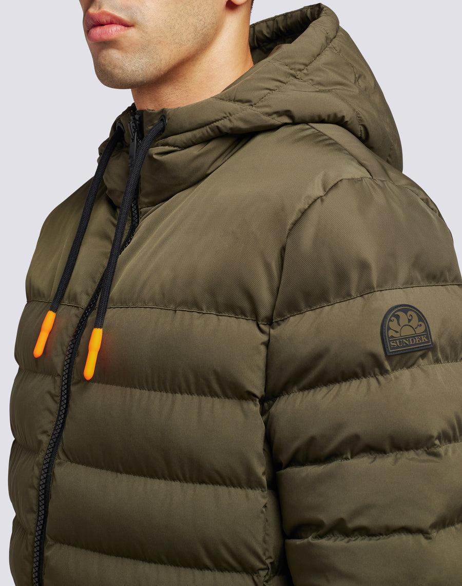 Sundek giacca trapuntata con cappuccio m998jkdp100-30201