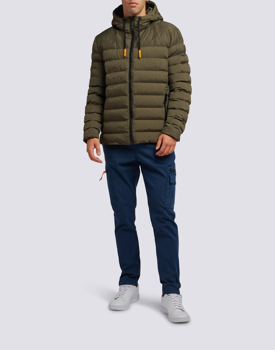 Sundek giacca trapuntata con cappuccio m998jkdp100-30201 Nuova