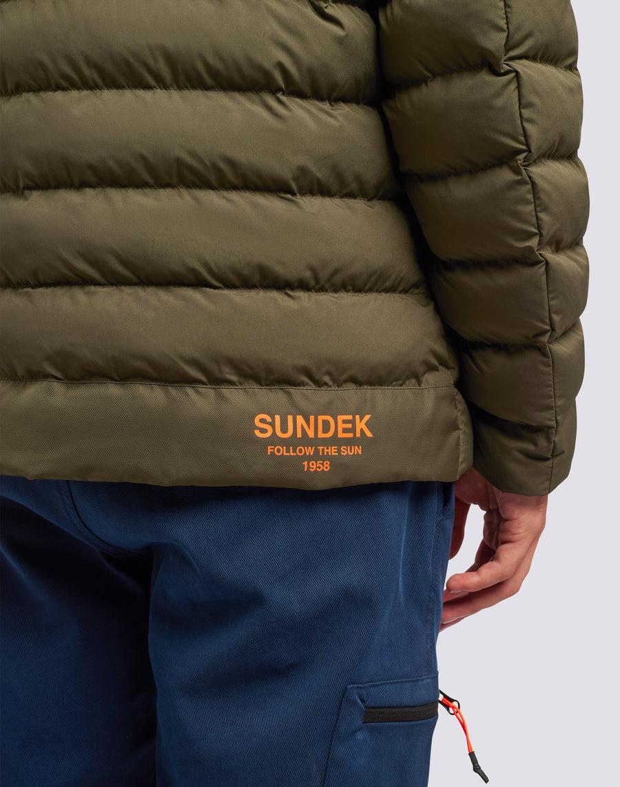 Sundek giacca trapuntata con cappuccio m998jkdp100-30201 Nuova