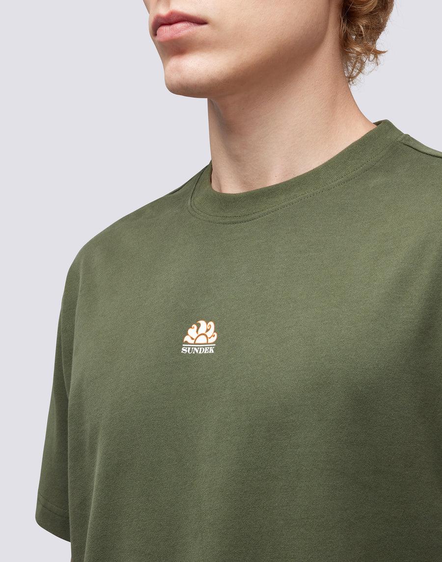 Sundek t-shirt girocollo in cotone con logo M667TEJS700-30201 2025