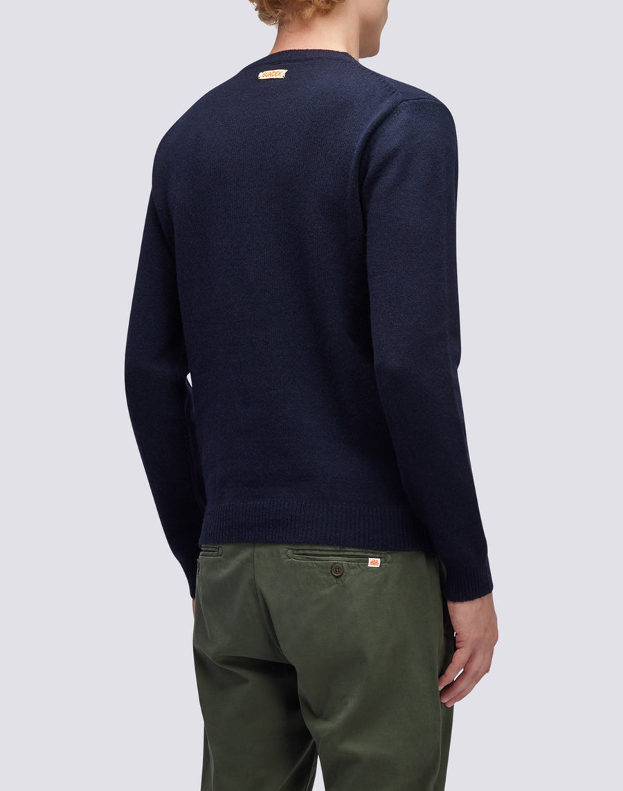 Sundek maglione a girocollo misto cashmere M352KIWS500-00700 Soddisfazione Garantita