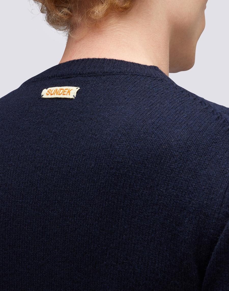 Sundek maglione a girocollo misto cashmere M352KIWS500-00700 Soddisfazione Garantita