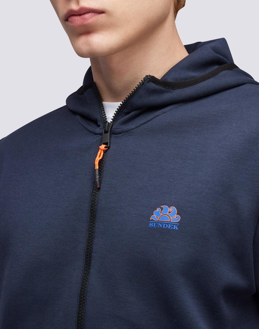Sundek felpa full zip con cappuccio m411jhil400-00701 Qualità Garantita