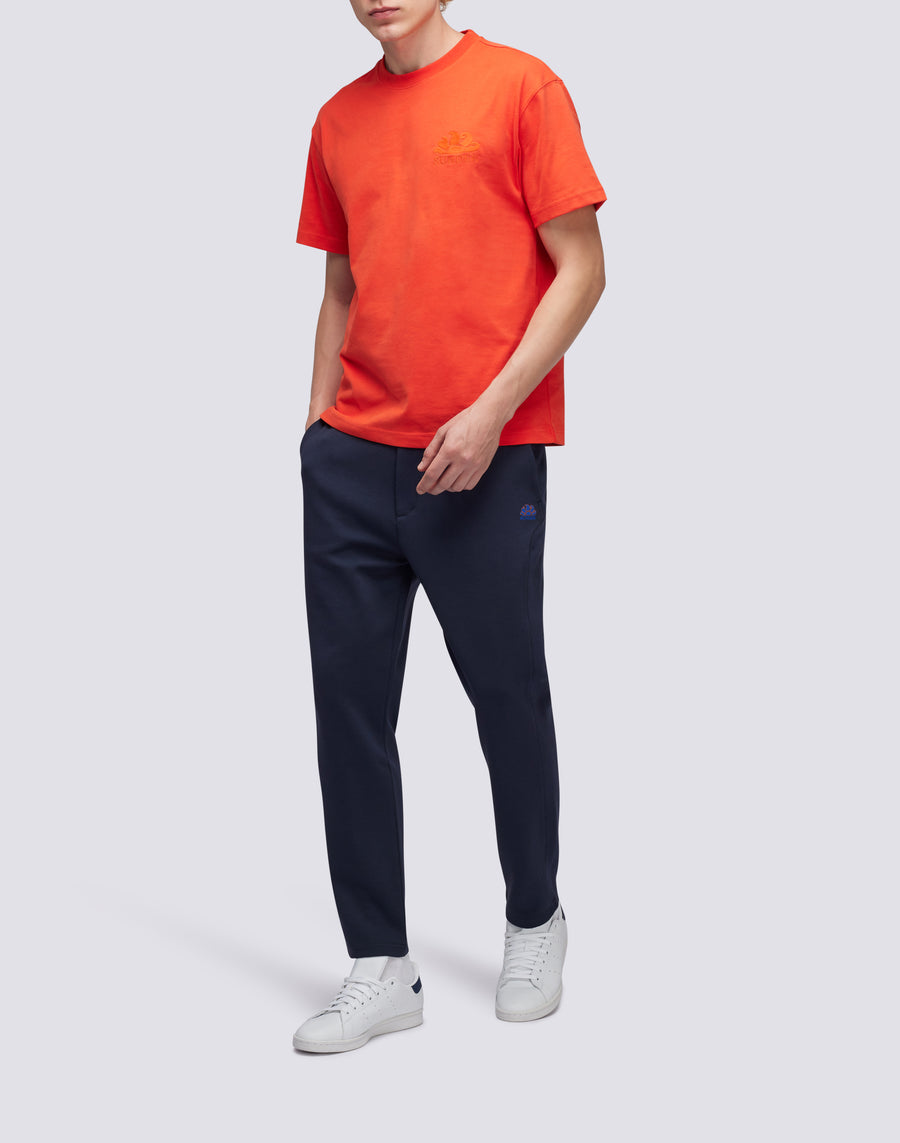 Sundek T-SHIRT GIROCOLLO CON LOGO RICAMATO M170TEJS700-A4200 Fino Al -60%