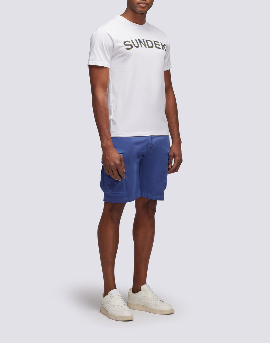 Sundek walkshort in twill di cotone m229wktw100-00700 Nuova