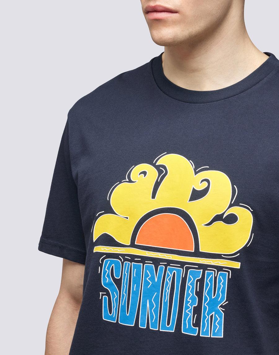 Sundek T-SHIRT SUNDEK LOGO m614tejr900-00701 Nuovo