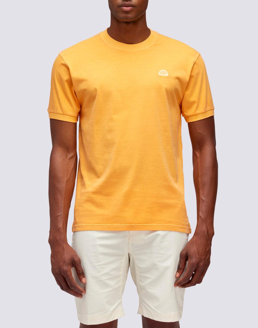 Sundek T-SHIRT NEW DEY GIROCOLLO TINTO CAPO CON LOGO m108tej78tc-a3301 Grandi sconti