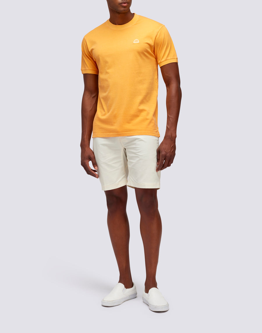 Sundek T-SHIRT NEW DEY GIROCOLLO TINTO CAPO CON LOGO m108tej78tc-a3301 Grandi sconti