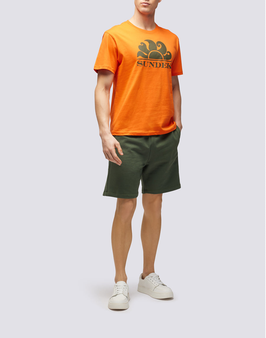 Sundek T-SHIRT GIROCOLLO CON STAMPA LOGO m021tej7800-55001 Promozione