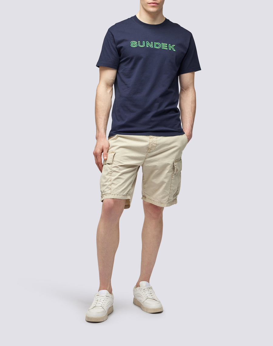 Sundek T-SHIRT LOGO RICAMO m610tej7800-00701 Vendita Calda