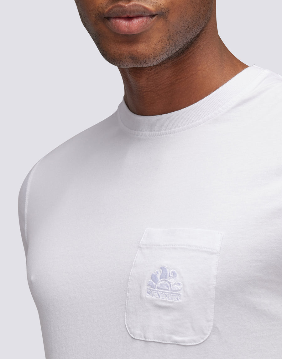 Sundek t-shirt finn girocollo con taschino M775TEJ7800-00634 Promozione Limitata