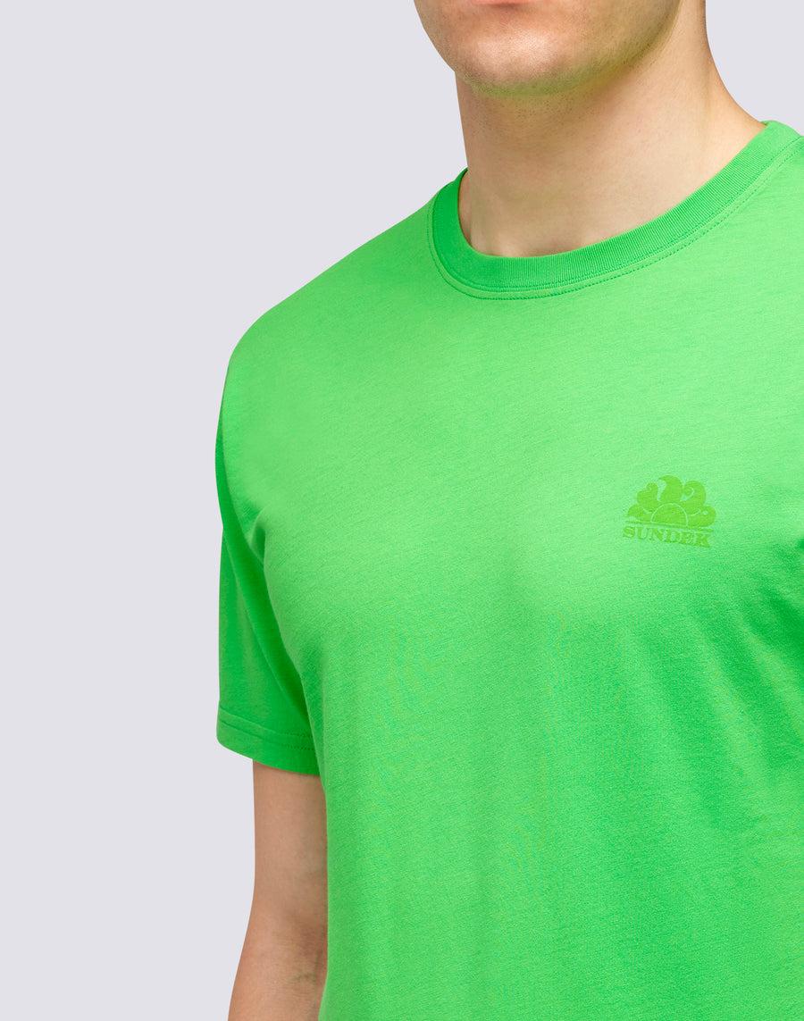Sundek T-SHIRT GIROCOLLO CON LOGO m129tej78ot-a1800 Fino Al -60%
