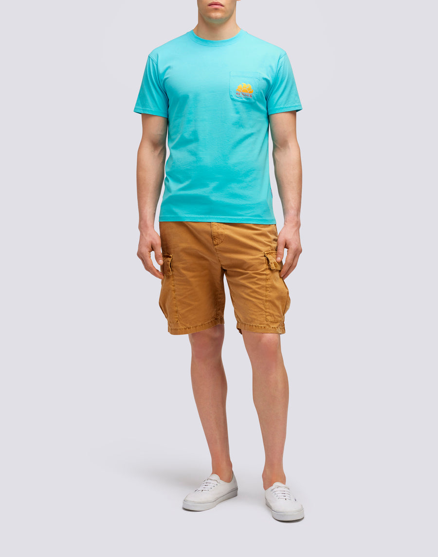 Sundek T-SHIRT NEW HERBERT GIROCOLLO CON MAXI-LOGO m028tej7800-05200 Presa