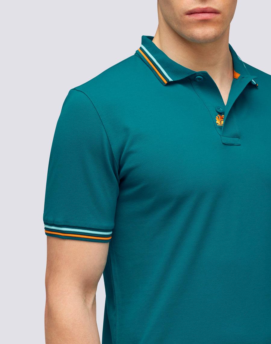 Sundek POLO BRICE IN COTONE PIQUET CON DETTAGLI TRICOLOR m779plj6500-01203