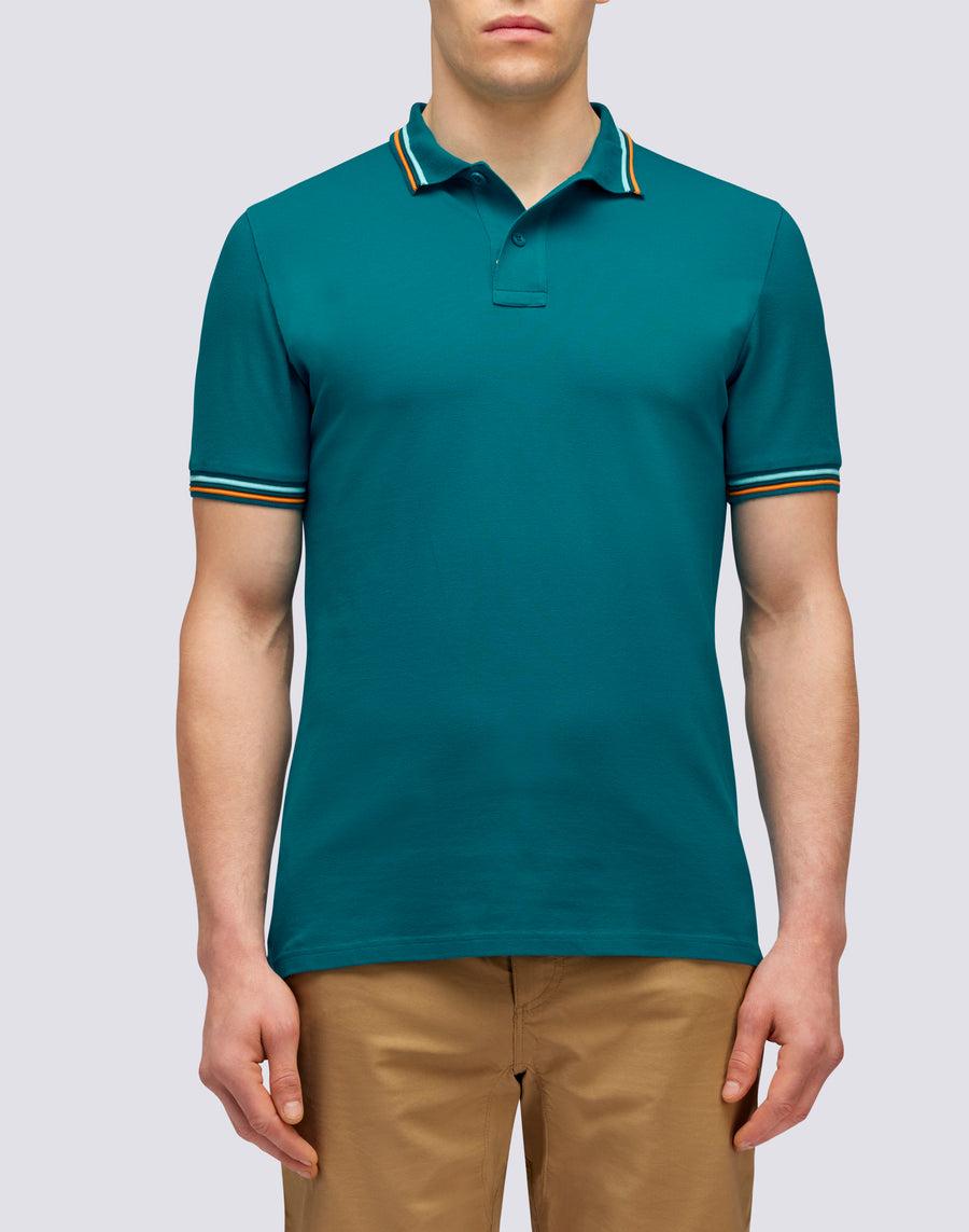 Sundek POLO BRICE IN COTONE PIQUET CON DETTAGLI TRICOLOR m779plj6500-01203 Economico
